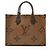 Bolso Onthego MM de lona Monograma Gigante Louis Vuitton Castaño - vista 3
