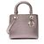 Dior Micro Cannage Metallic Kalbsleder Lady Dior Medium Tote Pink