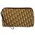 Clutch Dior Trotter in tela/pelle Marrone