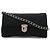 Borsa a catena in nylon e pelle Prada Nero