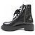 Botas de cuero cepillado Prada 1T647N Negro - vista 2