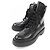 Botas de cuero cepillado Prada 1T647N Negro - vista 3