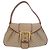 Céline Vintage Hobo-Tasche im Macadam-Muster von Celine Braun Beige