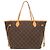 Bolso Louis Vuitton Neverfull MM Castaño Monograma - vista 2