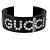 Bracciale rigido Gucci in resina nero Swarovski