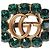 Anello Gucci in bronzo e cristallo Verde