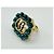 Anello Gucci in bronzo e cristallo Verde - vista 2