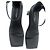 Sandali Courreges in pelle nera Nero