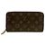 Cartera Zippy Louis Vuitton Castaño Monograma