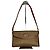 Vintage Givenchy Schultertasche aus Leder / Canvas Camel / Braun