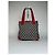 Bolso de mano de lona y cuero monograma Gucci vintage gris negro rojo - vista 2