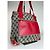 Bolso de mano de lona y cuero monograma Gucci vintage gris negro rojo - vista 9