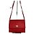 Vintage Givenchy Leder-Canvas Multiway Tasche Rot