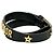Doppelter Leder-Choker-Halsreif für Damen von Christian Dior Schwarz - Ansicht 3
