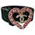 Cintura in pelle nera CHANEL doppio C Cuore dorato Ottime condizioni Nero  - vista 1