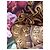 Sciarpa vintage anni '80 di Chanel, sciarpa Chanel con camelie e monete Marrone - vista 6