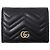 Portafoglio bi-fold Gucci GG Marmont in pelle nera