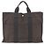 Hermès HERMES Handtasche Her Line MM Canvas Grau Silber Auth BAZ866 Braun - Ansicht 2