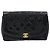 CHANEL Diana 25 Borsa a Catena Matelassé Pelle Verniciata Nera Oro CC Auth bs34314 - vista 2