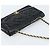 CHANEL Diana 25 Borsa a Catena Matelassé Pelle Verniciata Nera Oro CC Auth bs34314 - vista 6