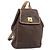Céline CELINE Macadam Canvas Backpack PVC Leather Brown Gold Auth SW2219 Golden