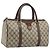Borsa Boston in PVC beige e oro della linea Sherry GG Supreme di GUCCI 40 02 007 Auth mr2206 D'oro