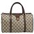 Borsa Boston in PVC beige e oro della linea Sherry GG Supreme di GUCCI 40 02 007 Auth mr2206 D'oro - vista 2