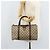 Borsa Boston in PVC beige e oro della linea Sherry GG Supreme di GUCCI 40 02 007 Auth mr2206 D'oro - vista 23