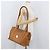 Bolso Tote Vicetos Logogram MCM de cuero PVC marrón y dorado Auth 166783 Castaño - vista 22