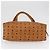 Bolso Tote Vicetos Logogram MCM de cuero PVC marrón y dorado Auth 166783 Castaño - vista 9