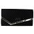Borsa a Spalla a Catena in Velluto Nero e Argento Jimmy Choo Auth BA12020A - vista 2