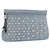 Bolsa de mão com studs Jimmy Choo em denim azul Auth BAZ213A