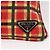 PRADA Schultertasche aus beschichtetem Canvas Rot Silber Auth YKZ305A - Ansicht 14