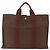 Hermès HERMES Borsa a Mano Her Line MM Tela Marrone Argento Auth ARZ910 - vista 2