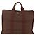 Hermès HERMES Borsa a Mano Her Line MM Tela Marrone Argento Auth ARZ910 - vista 3