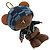 LOUIS VUITTON Portachiavi Bear in pelle marrone M03206 LV Auth YKZ811SAM