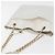 Borsa a spalla a catena CHANEL in pelle bianca oro CC Auth mr2247 Bianco D'oro - vista 6