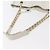 Borsa a spalla a catena CHANEL in pelle bianca oro CC Auth mr2247 Bianco D'oro - vista 7