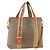 PRADA Bolsa de Mão Logo jacquard 2way Bege Ouro Auth ka3542 Dourado