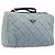 Prada Tasche Nylon Hellblau Silber Auth BAZ116A