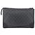 GUCCI GG Supreme Borsa Clutch Vecchia PVC Nero Oro 97 01 029 Auth am11098 - vista 3