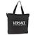 Borsa Tote VERSACE in Nylon Nero Argento Auth ka3538