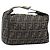 Borsa a mano in tela Zucca FENDI nera e oro Auth bs34151 Nero D'oro