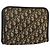 Pochette in tela Trotter Christian Dior Blu Navy Argento Auth bs34339