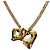 Collana a forma di cuore CHANEL metallo dorato CC Auth YKZ408M