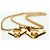 Collana a forma di cuore CHANEL metallo dorato CC Auth YKZ408M - vista 15