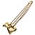 Collana a forma di cuore CHANEL metallo dorato CC Auth YKZ408M - vista 2