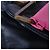 Borsa a spalla in pelle nappa nera e rosa Prada Fuschia - vista 6