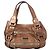 Borsa Mahala in pelle metallica marrone Jimmy Choo