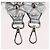 FENDI Cinghia in Pelle 31,5"" Argento Auth ARZ919A - vista 6